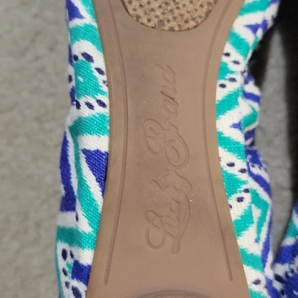 Green and Blue Lucky Brand Ballet Flats 7.5 - Picture 5 of 5